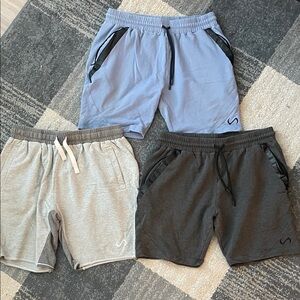 SportFlex Men's Athletic Shorts - Light Gray, Blue, Charcoal